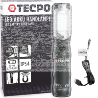 TECPO LED Akku Handlampe 500 Lumen + USB Kabel