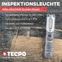 TECPO LED Akku Handlampe 500 Lumen + USB Kabel