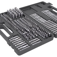 TECPO Universal-Sicherheits-Bitsatz 1/4" Bitsortiment 208-tlg. Bit Satz Bitset aus Chrom Vanadium Stahl