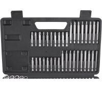 TECPO Universal-Sicherheits-Bitsatz 1/4" Bitsortiment 208-tlg. Bit Satz Bitset aus Chrom Vanadium Stahl