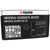 TECPO Universal-Sicherheits-Bitsatz 1/4" Bitsortiment 208-tlg. Bit Satz Bitset aus Chrom Vanadium Stahl