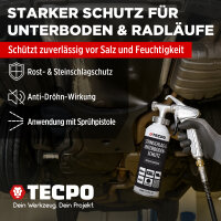 TECPO Steinschlag & Unterbodenschutz Überlackierbar Schwarz, 1000 ml
