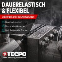 TECPO Universal Klebe- und Dichtstoff FLEX SEAL 522 SCHWARZ 1K MS-Polymer UV-stabil und witterungsbeständig