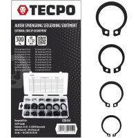 2x TECPO Außen Sprengring Seegerring 3-32 mm 300-tlg.