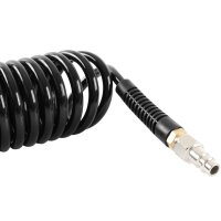 TECPO Drukluft Spiralschlauch 6m + Adapter
