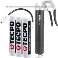 TECPO Einhand-Fettpresse + 3x Universal Mehrzweckfett...