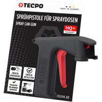 12x TECPO Autolack schwarz matt 500 ml + Pistolengriff