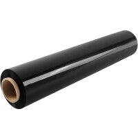 3x Stretchfolie Schwarz 23my , 2,30 kg, 500 mm