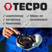 8x TECPO Universal Mehrzweckfett EP2 500g + Zweihand Fettpresse