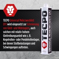 8x TECPO Universal Mehrzweckfett EP2 500g + Zweihand Fettpresse