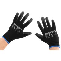 TECPO Feinstrick Mechaniker-Handschuhe, Größe M, 6x 12 Paar