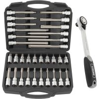 TECPO Steckschlüssel Satz 1/2" Innen Torx...