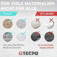 TECPO Universal Montagekleber Ultra FIX Power Baukleber 480g Weiß