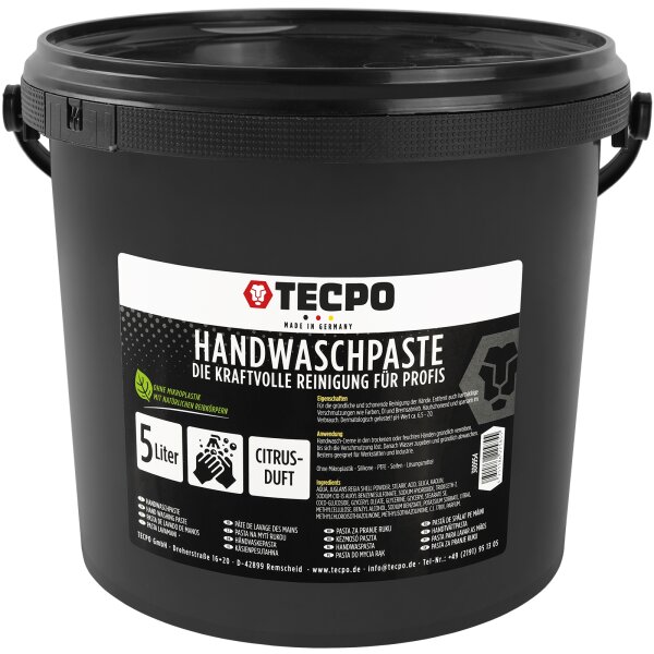 TECPO Handwaschpaste Handreiniger für KFZ Werkstatt 5L