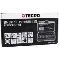 TECPO Steckschlüssel-Satz T-Profil (für Torx) und E-Torx, 25-teilig