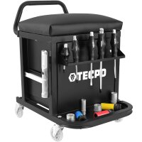 TECPO Werkstatt-Rollsitz 150 kg mobiler Werkstatthocker...