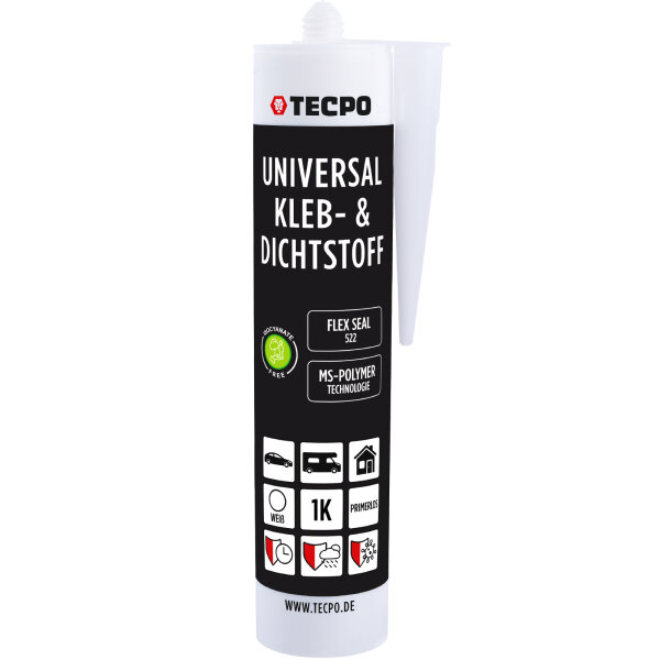 TECPO KLEBE UND DICHTSTOFF UNIVERSAL FLEX SEAL 522 WEIß 1K MS POLYMER 1x 480g