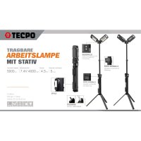 TECPO Duo-SMD-LED Arbeitsstrahler mit Stativständer...