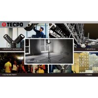 TECPO Duo-SMD-LED Arbeitsstrahler mit Stativständer 5000 Lumen | Kabelloser Strahler