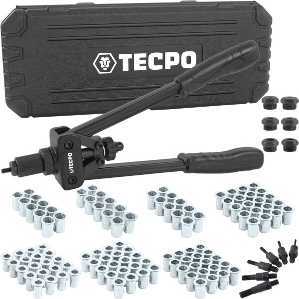 TECPO Nietmutternzangen-Satz 240-tlg. M3-M4-M5-M6-M8-M10