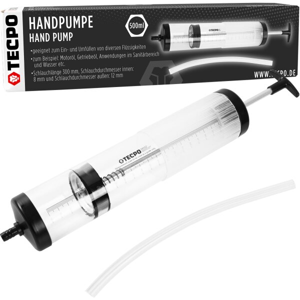 TECPO Handpumpe 500 ml Motor Öl Wechsel Absaugpumpe