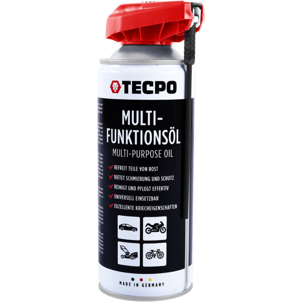 TECPO Multifunktionsöl mit 2-Wege Sprühkopf Kriechöl Rostlöser Schmiermittel 400 ml