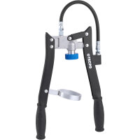 TECPO Zweihand-Kartuschen Fettpresse 2in1 PROFI-Ausführung 500g für Schraubkartuschen / Fett Mehrzweckfett