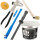 TECPO Reifenmontagepaste weiß 5 kg + Pinsel + Auswuchtzange + Einziehwerkzeug + Schaber + Radierer