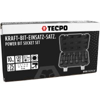 TECPO 3x Kraft-Bit-Einsatz-Satz für Torx, Sechskant, Vielzahn Schrauben