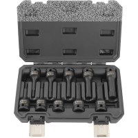 TECPO 3x Kraft-Bit-Einsatz-Satz für Torx, Sechskant, Vielzahn Schrauben