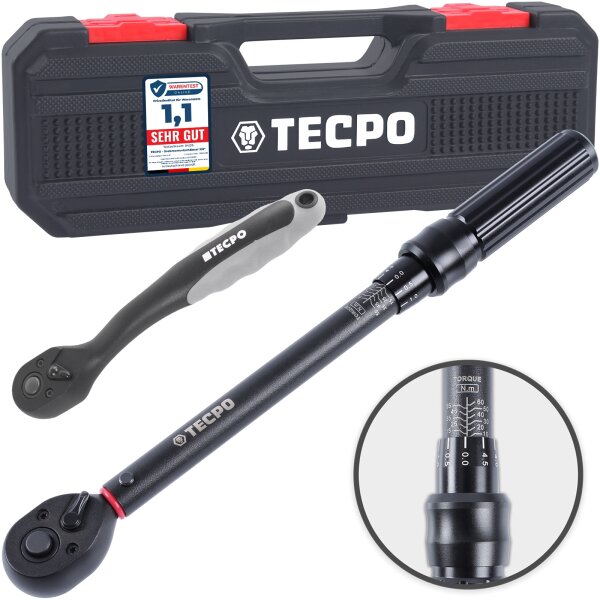 TECPO Drehmomentschlüssel 3/8" 10-60 NM Ratsche