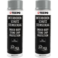 2x TECPO Unterbodenschutz überlackierbar hell, 500 ml