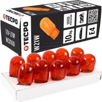 TECPO Glühbirnen Set, 12V-21W, WY21W, WX3x16d, 50...