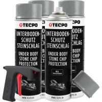 4x TECPO Unterbodenschutz überlackierbar hell, 500...