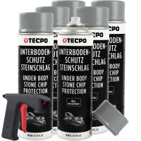 6x TECPO Unterbodenschutz überlackierbar hell, 500...