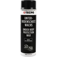 12x TECPO Unterbodenschutz Wachs schwarz, 500 ml + Sprühpistole
