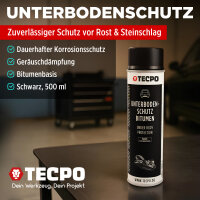 10x TECPO Unterbodenschutz Bitumen schwarz, 500 ml