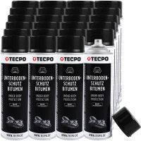 24x TECPO Unterbodenschutz Bitumen schwarz, 500 ml