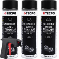 3x TECPO Unterbodenschutz überlackierbar schwarz,...