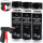 3x TECPO Unterbodenschutz überlackierbar schwarz, 500 ml + Pistolengriff