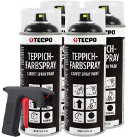 4x TECPO 1K Farbspray Schwarz Teppich / Fußmatten,...