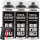 3x TECPO 1K Farbspray Anthrazit Teppich / Fußmatten, 400 ml + Sprühpistole
