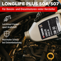 9L TECPO 5W-30 LONGLIFE PLUS MOTORÖL für VW 504.00 507.00 MB 229.31 229.51 BMW LL-04 C30