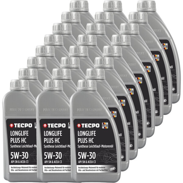 24L TECPO 5W-30 LONGLIFE PLUS MOTORÖL für VW 504.00 507.00 MB 229.31 229.51 BMW LL-04 C30