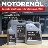 3x 5L TECPO 5W-30 LONGLIFE PLUS MOTORÖL für VW...