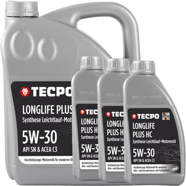 8L TECPO 5W-30 LONGLIFE PLUS MOTORÖL für VW 504.00 507.00 MB 229.31 229.51 BMW LL-04 C30