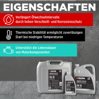 5L TECPO 5W-30 LONGLIFE PLUS MOTORÖL für VW 504.00 507.00 MB 229.31 229.51 BMW LL-04 C30 + Motor Doctor Motoröl Anti-Verschleißschutz, 300 ml