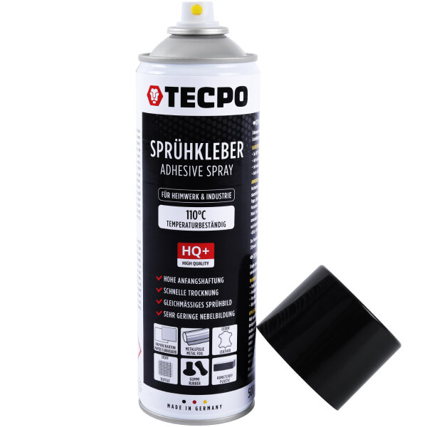 TECPO Sprühkleber 110°C  Wärmestand mit Hohe Anfangshaftung Spezial Kleber Industriekleber Alleskleber