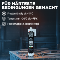 2x TECPO Universal Montagekleber Ultra FIX Power Baukleber 480g Weiß
