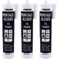 3x TECPO Universal Montagekleber Ultra FIX Power...